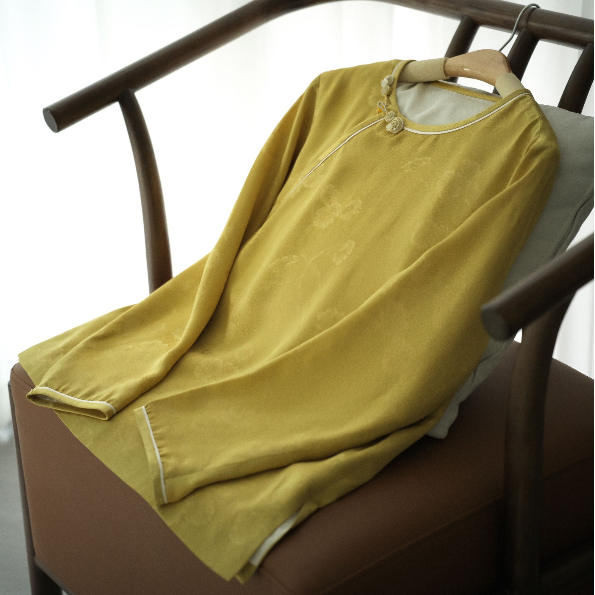 『春影』欧若风桑蚕丝新中式国风时尚宽松气质上衣DHSC4248