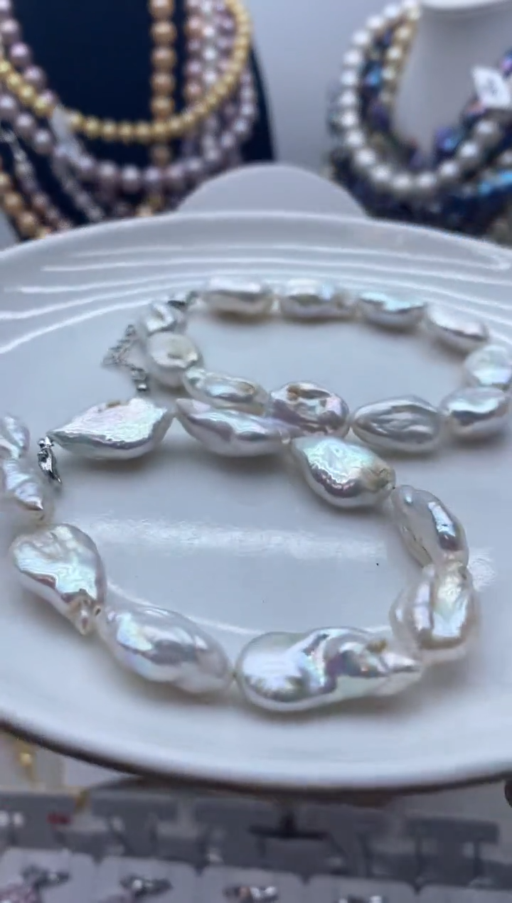 【闪购商品】淡水珍珠颈饰钛钢4