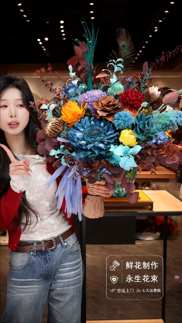 手工艺品琉璃手工花器花束空运包邮送货上门-以图片为准