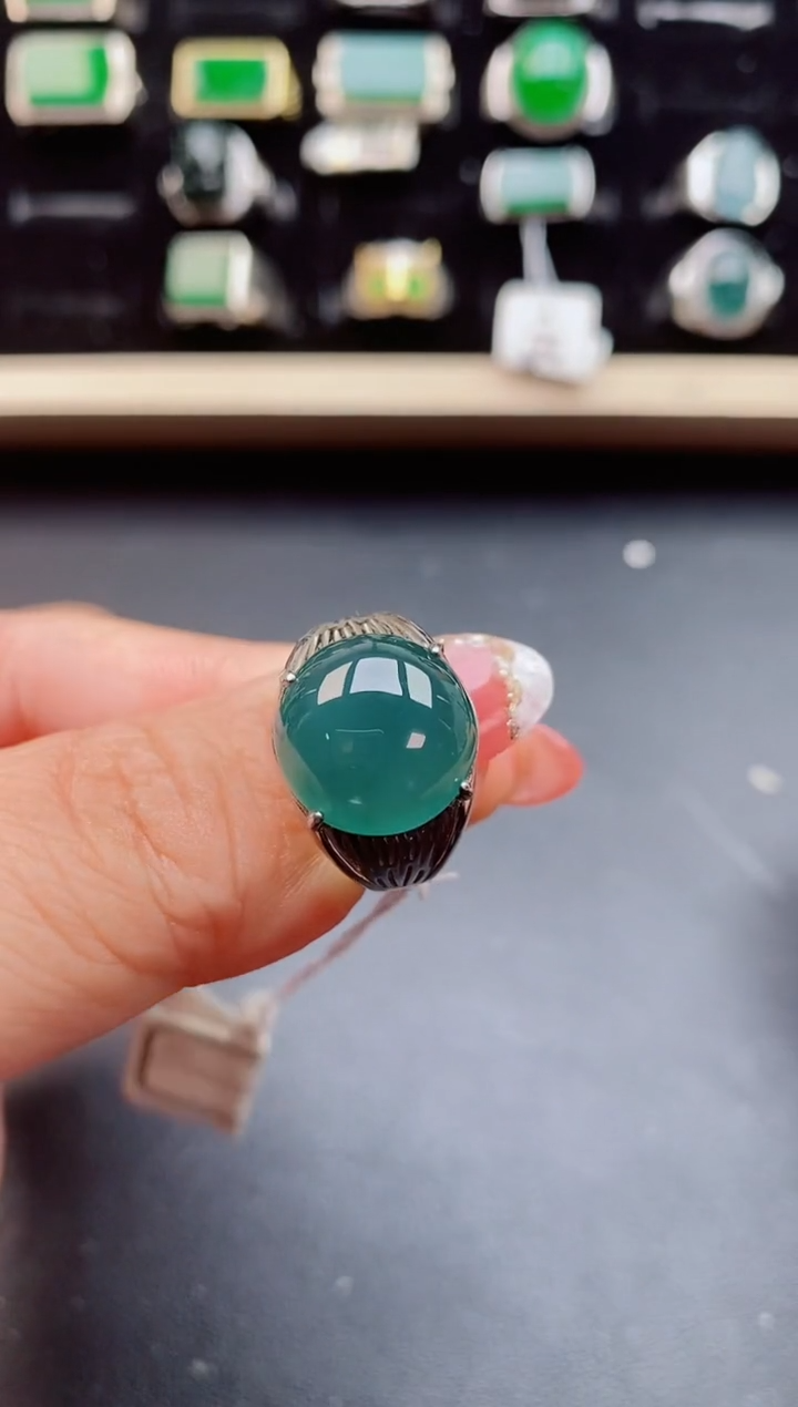 【闪购商品】翡翠戒指银S925镶嵌05800