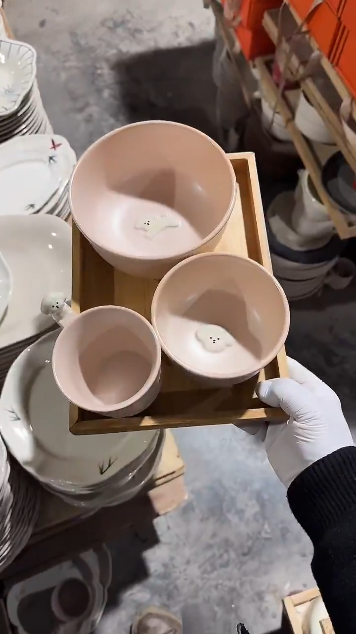 陶瓷小狗3件套微瑕 凑满20元包邮