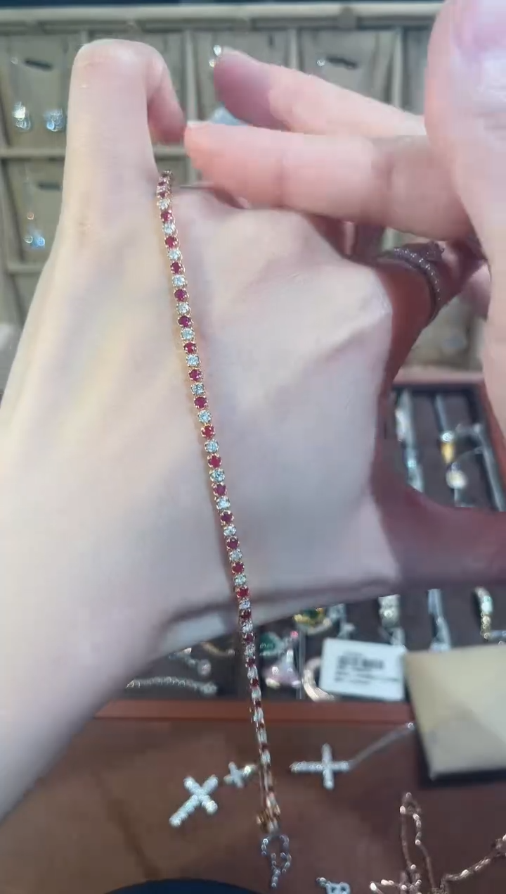 【闪购商品】钻石手链18K金镶嵌【月下高定】手链