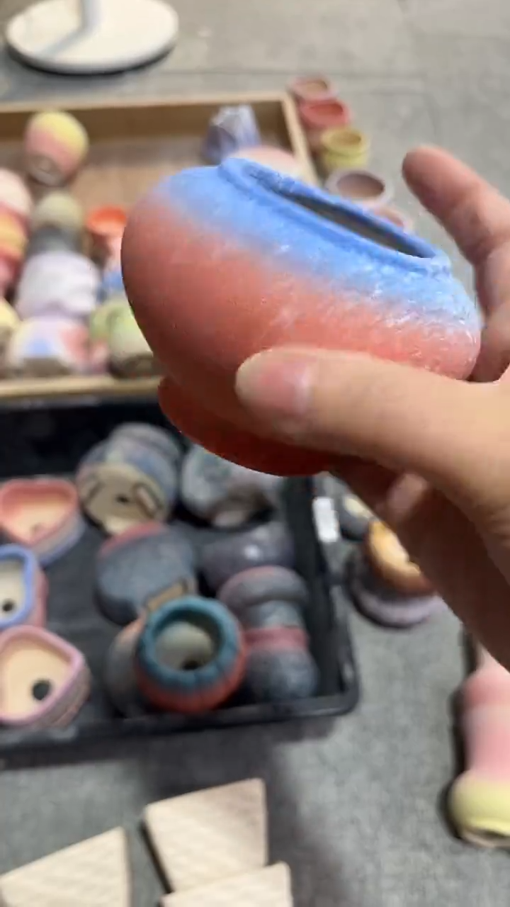 麦饭石粗套多肉花盆5*6