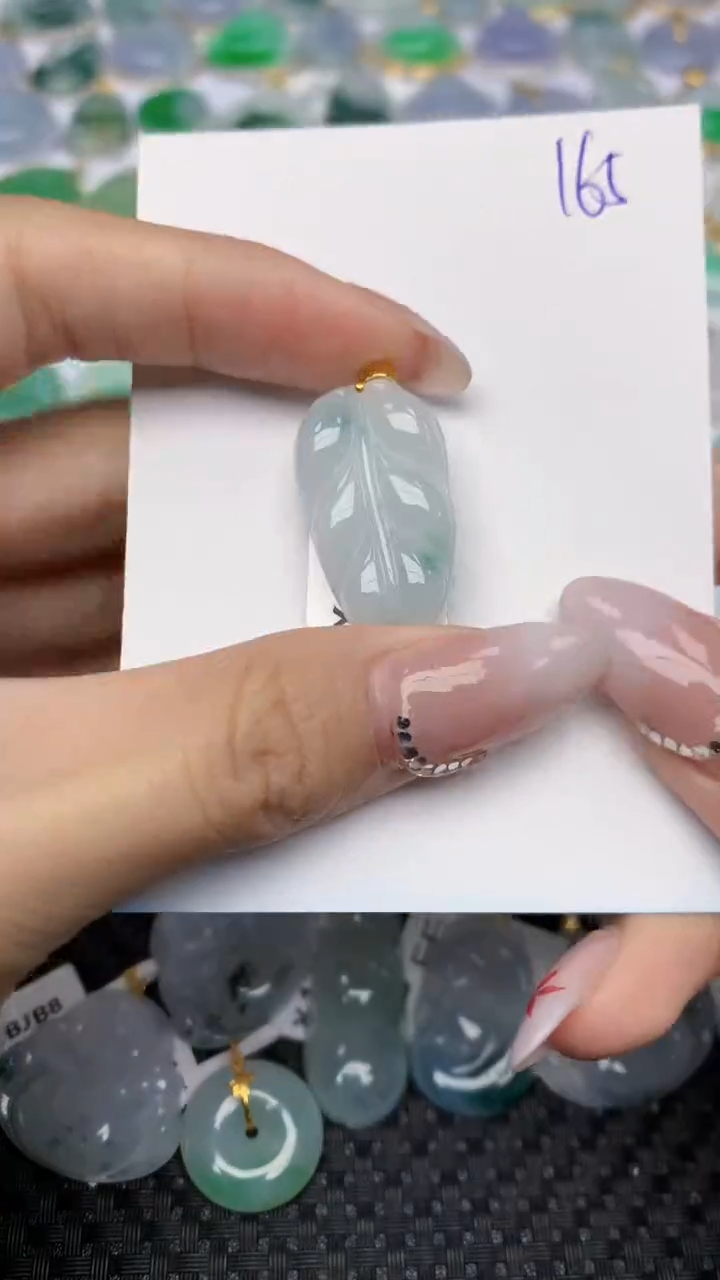 【闪购商品】翡翠颈饰18K金镶嵌 天然翡翠A货，