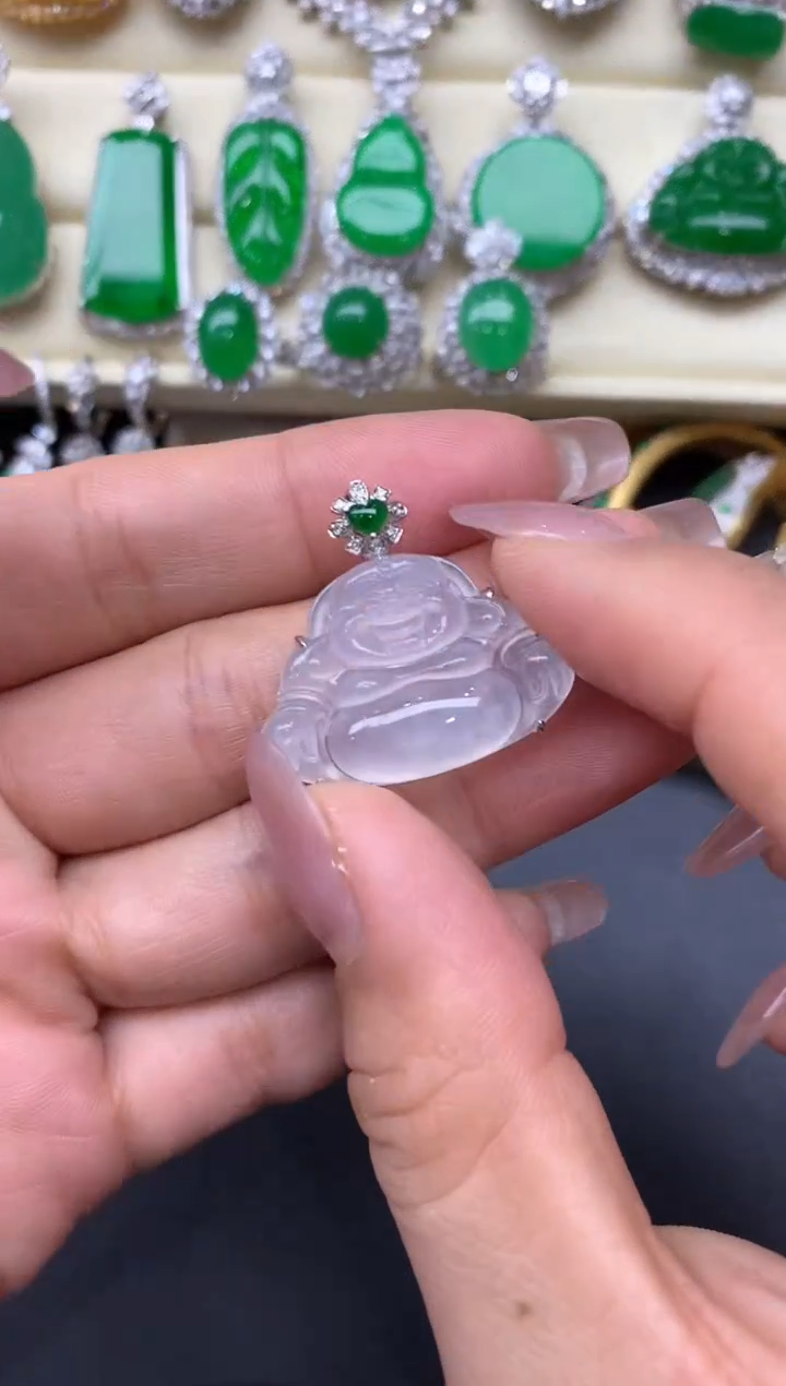 颈饰18K金镶嵌翡翠187国好珍宝