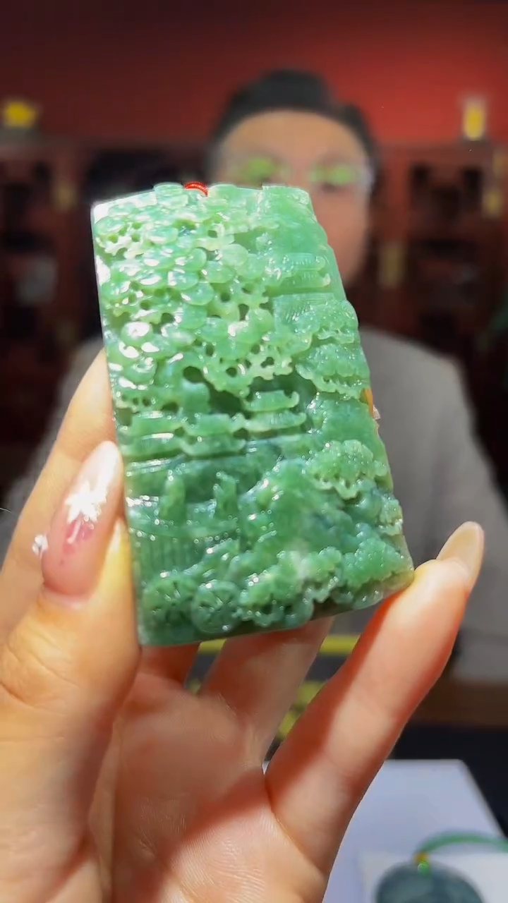 未镶嵌定制翡翠45/1226/YY/多样性发其一件/山水