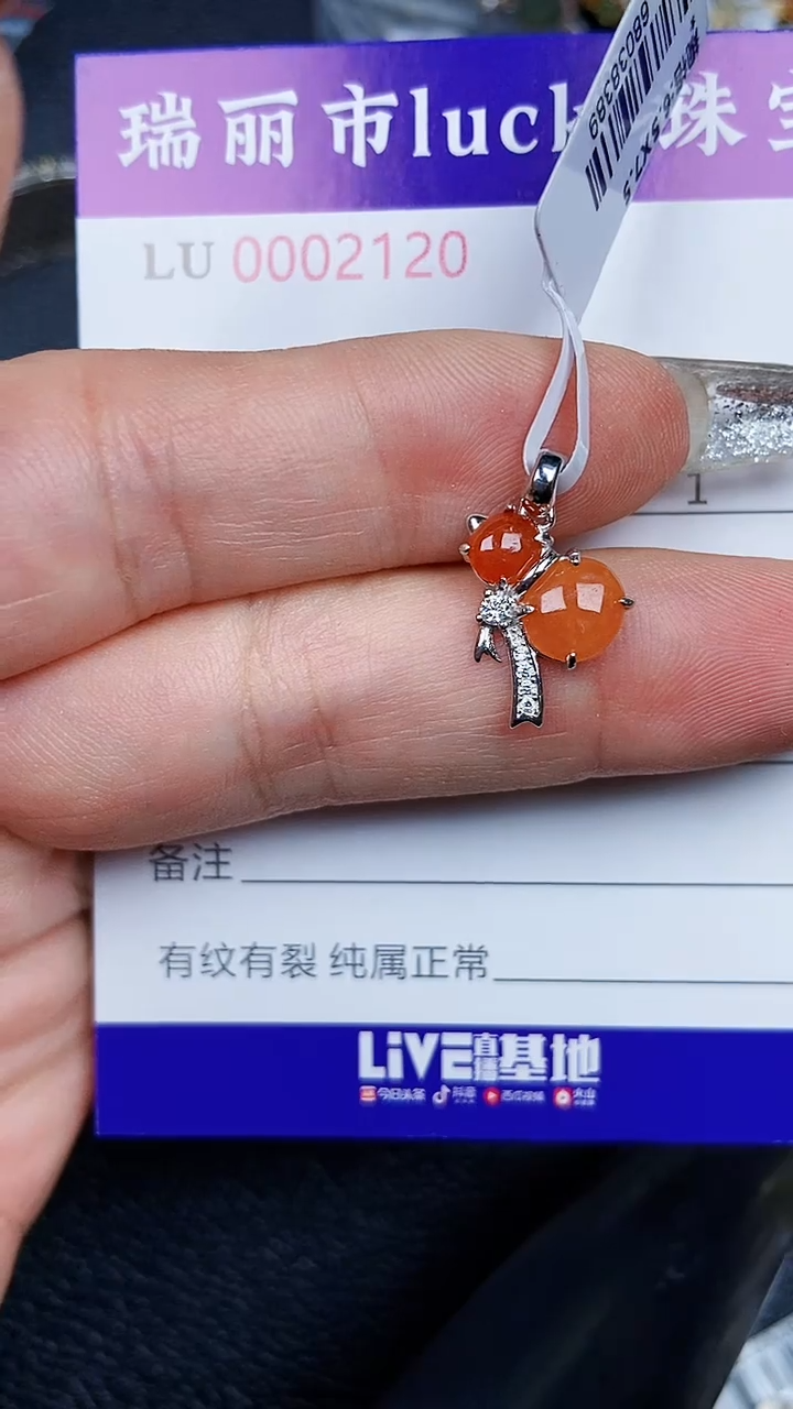 颈饰银S925镶嵌翡翠2120