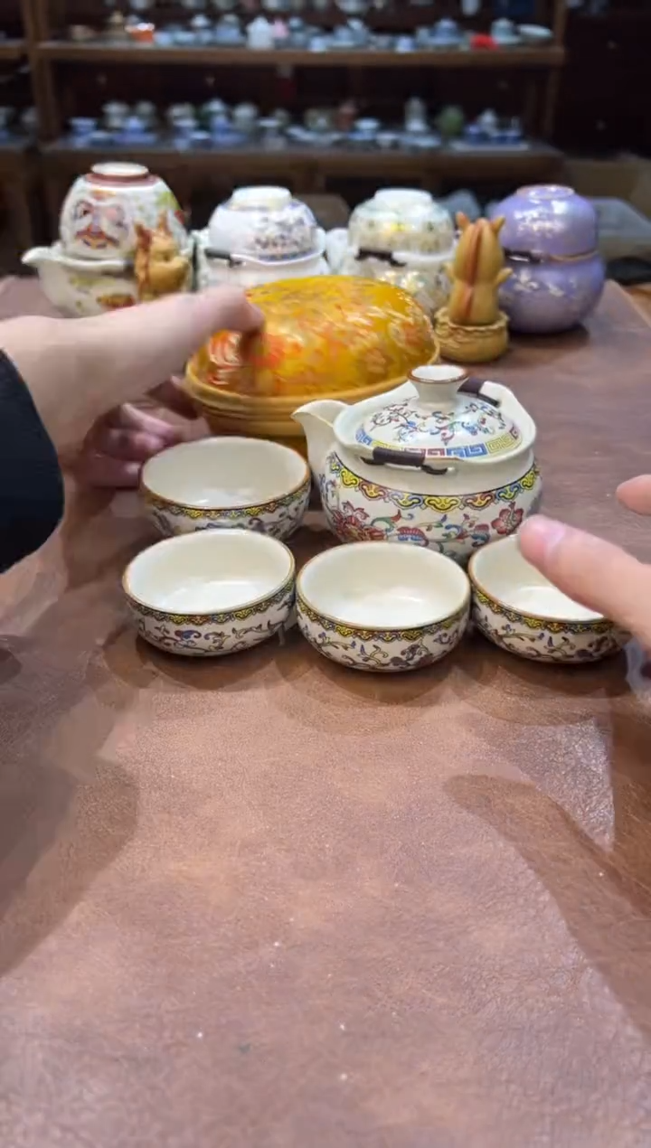 真的很便宜会开片的旅行茶具