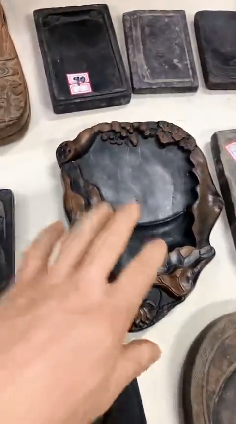 【闪购商品】杂项一物一拍荷花纹砚台