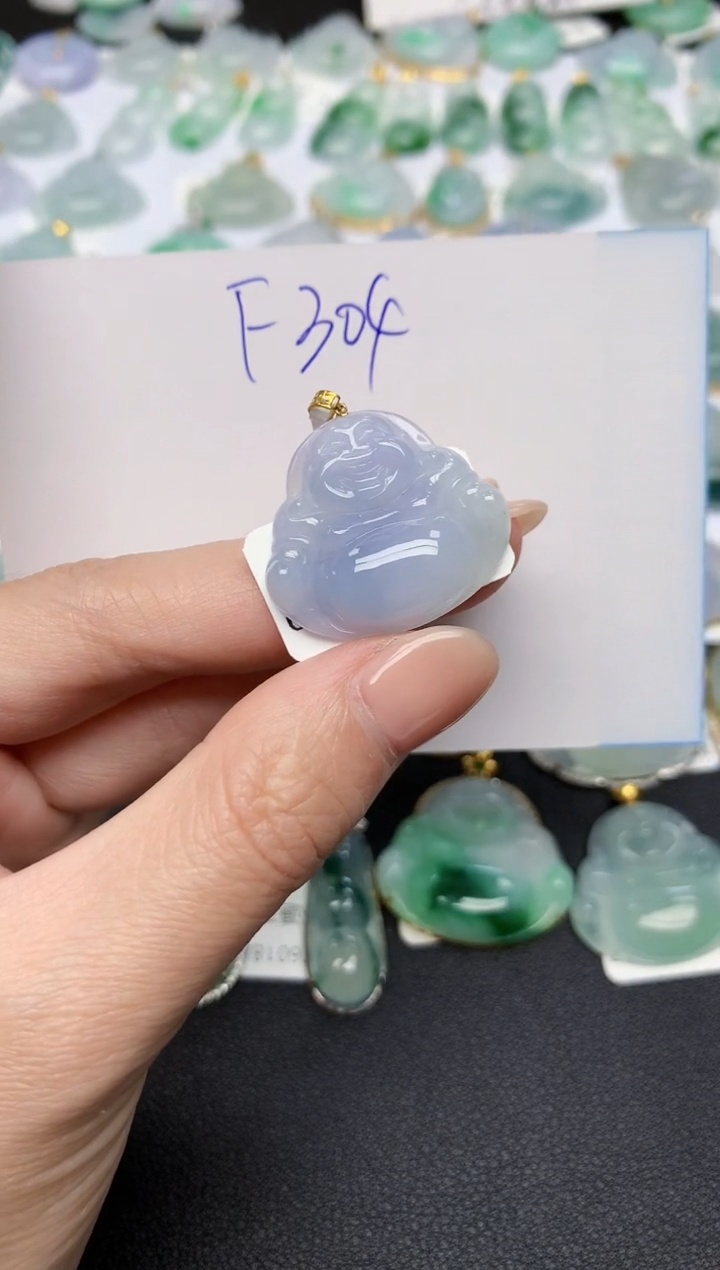 颈饰18K金镶嵌翡翠天然缅甸A货翡翠百元以上9元证书费自理