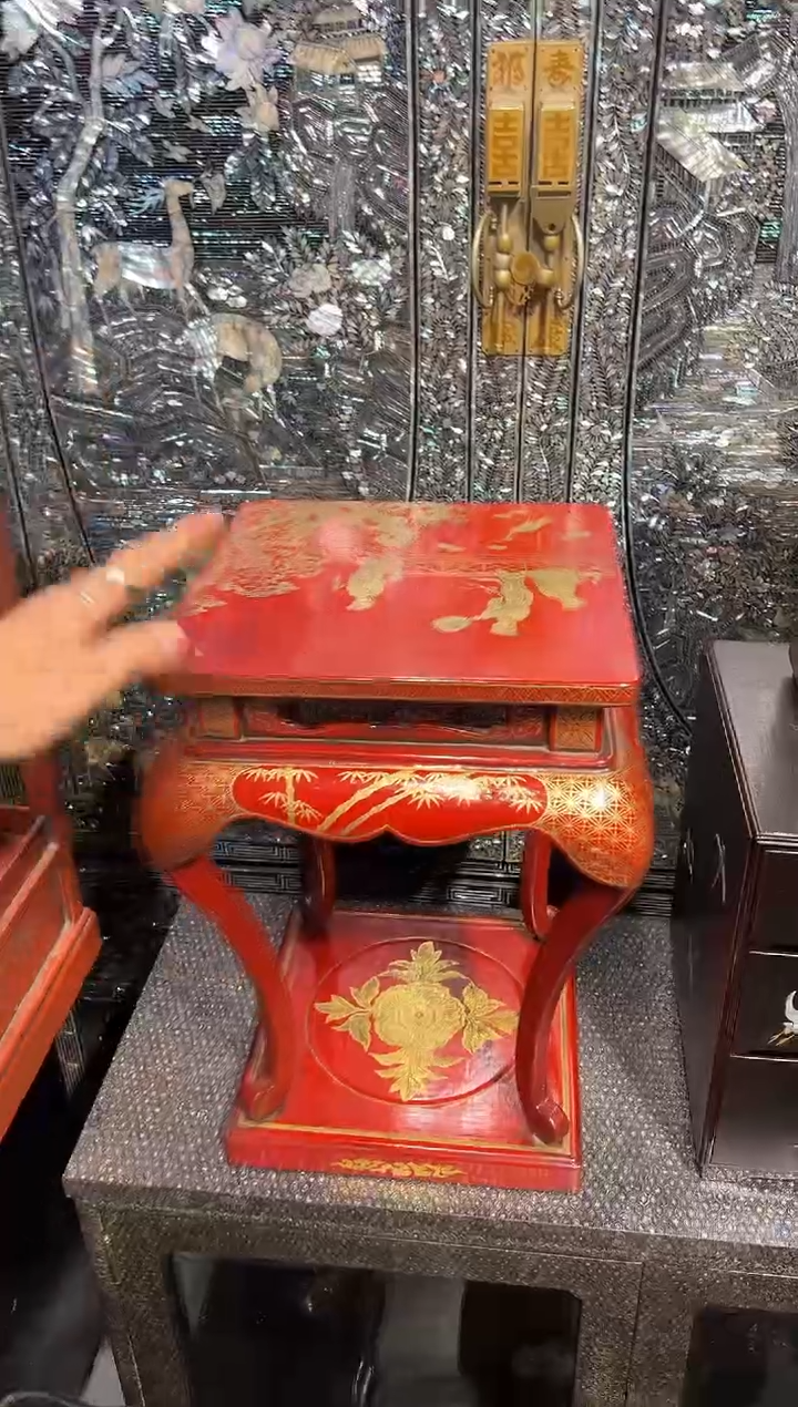 藏品级 金莳绘 花几