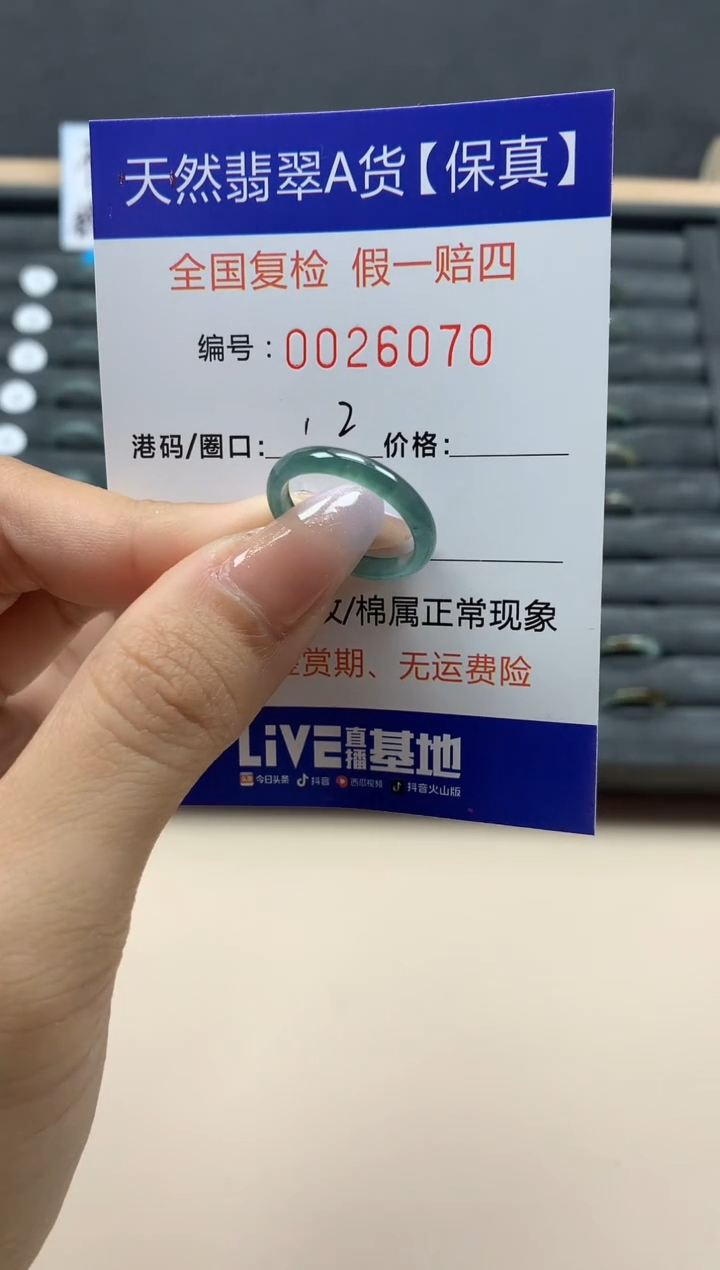 【闪购商品】翡翠戒指未镶嵌天然26070