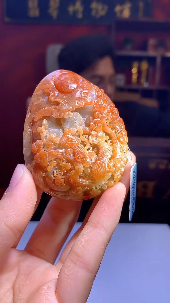 【闪购商品】定制翡翠未镶嵌1002hm-毛货挂件