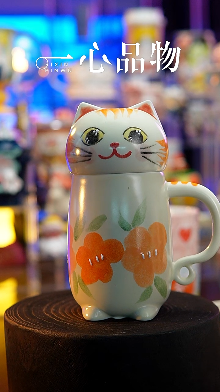 杯子瓷S172景德镇手工手绘杯子摆件