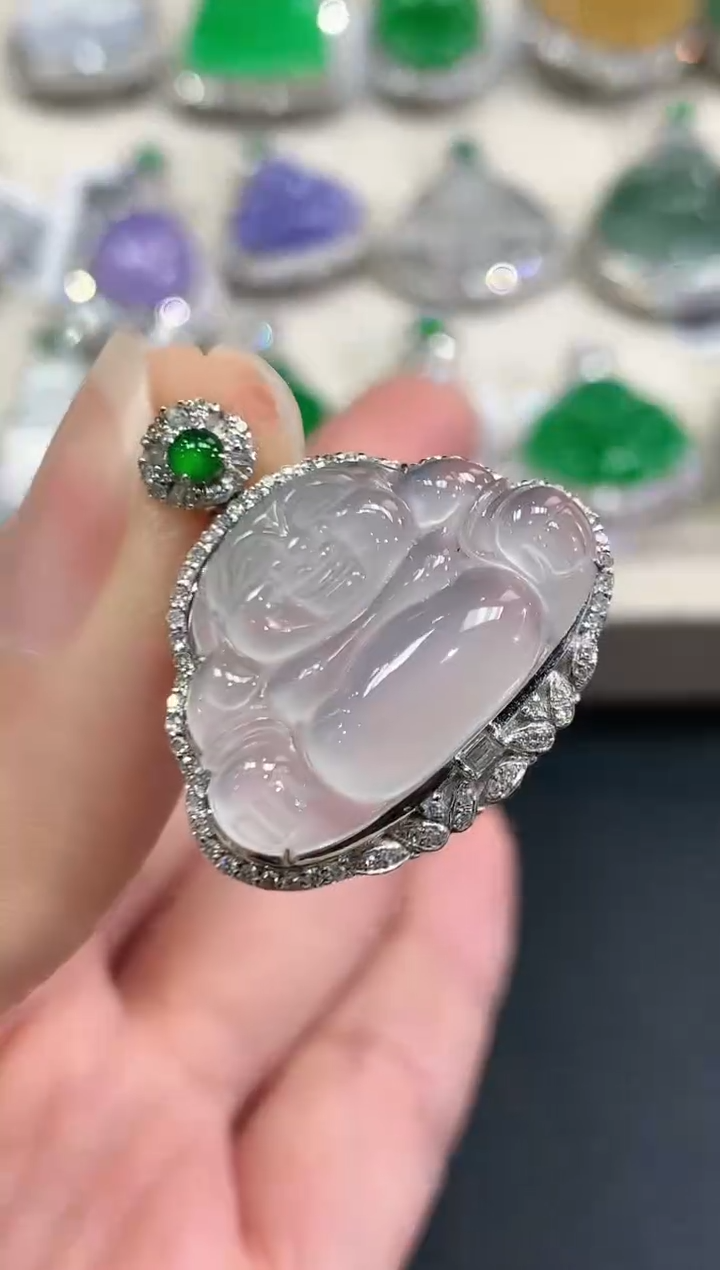 【闪购商品】翡翠吊坠(不含链)18K金镶嵌n27   