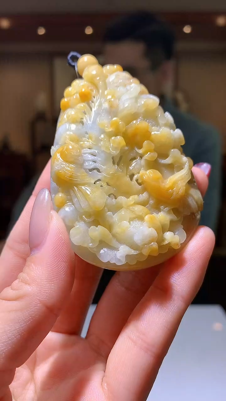 【闪购商品】定制翡翠未镶嵌1085hm-毛货挂件56