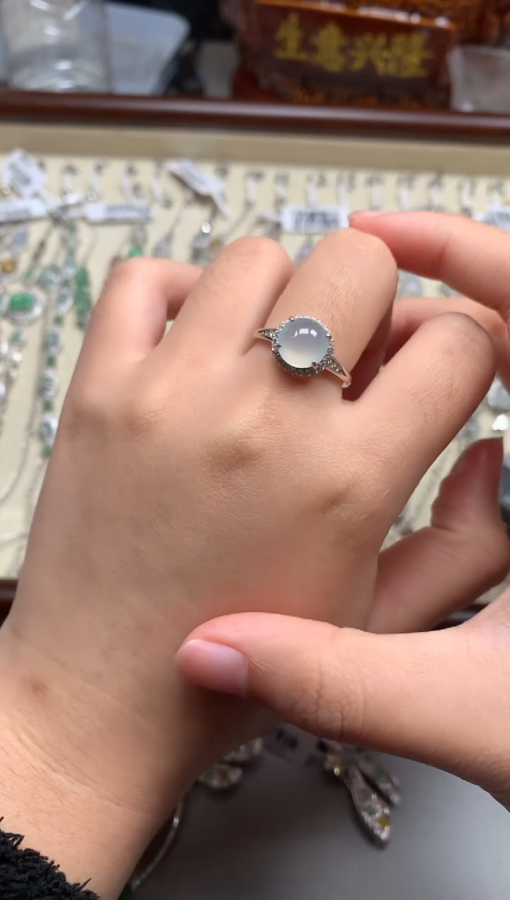 银S925镶嵌戒指翡翠15