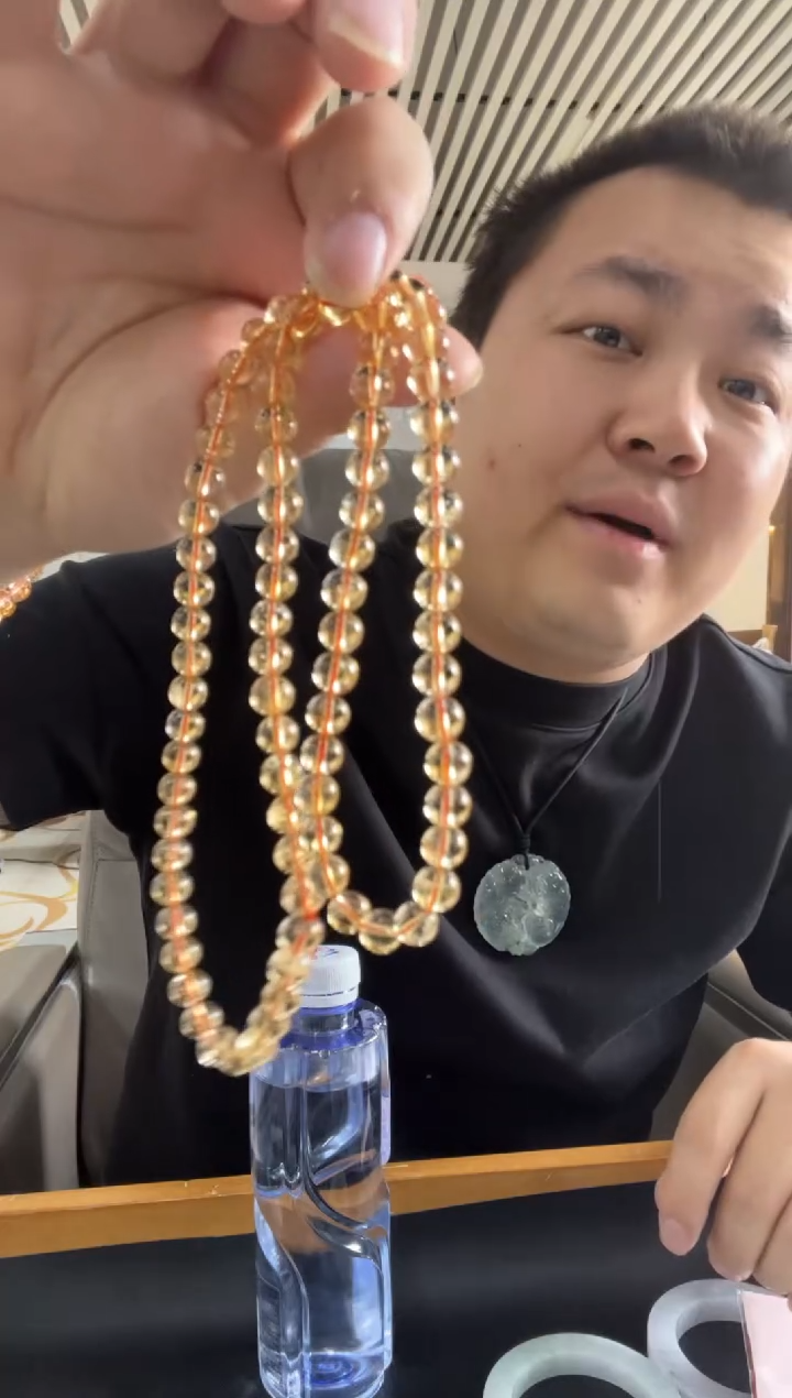 未镶嵌手链水晶黄水晶长手链
