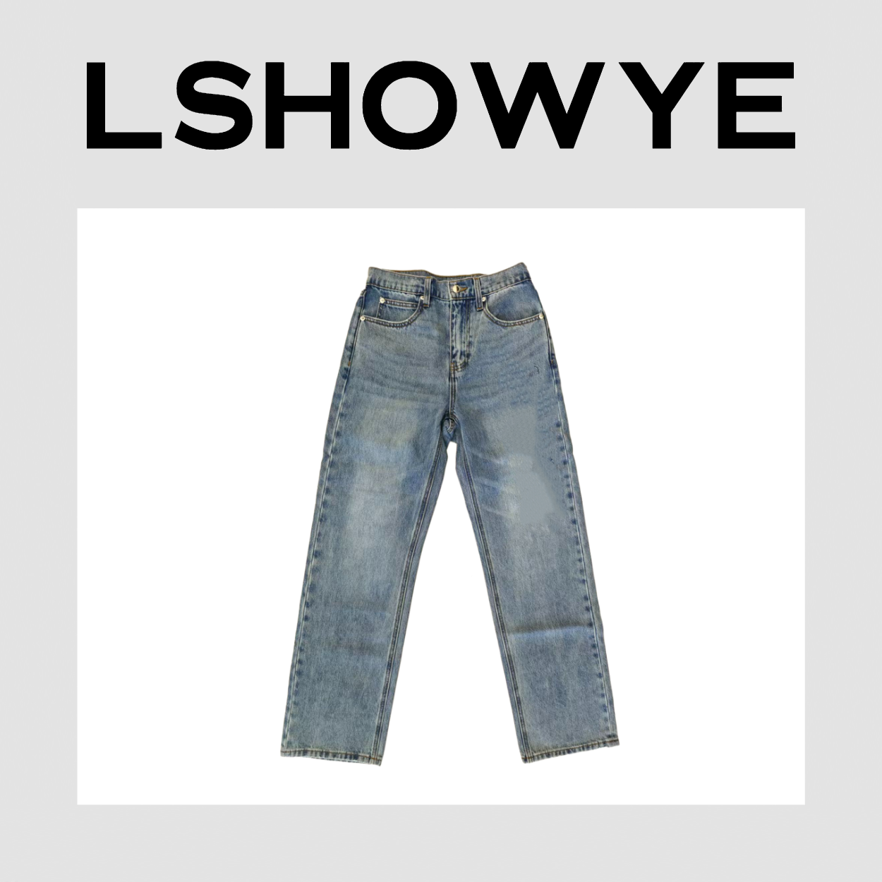 LSHOWYE｜字母压花牛仔裤 C9211