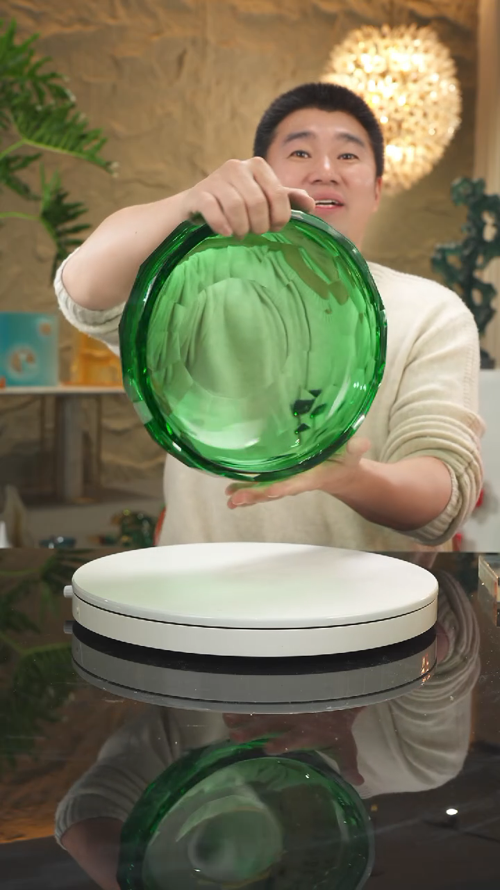 【闪购商品】摆件绿色切面果盘