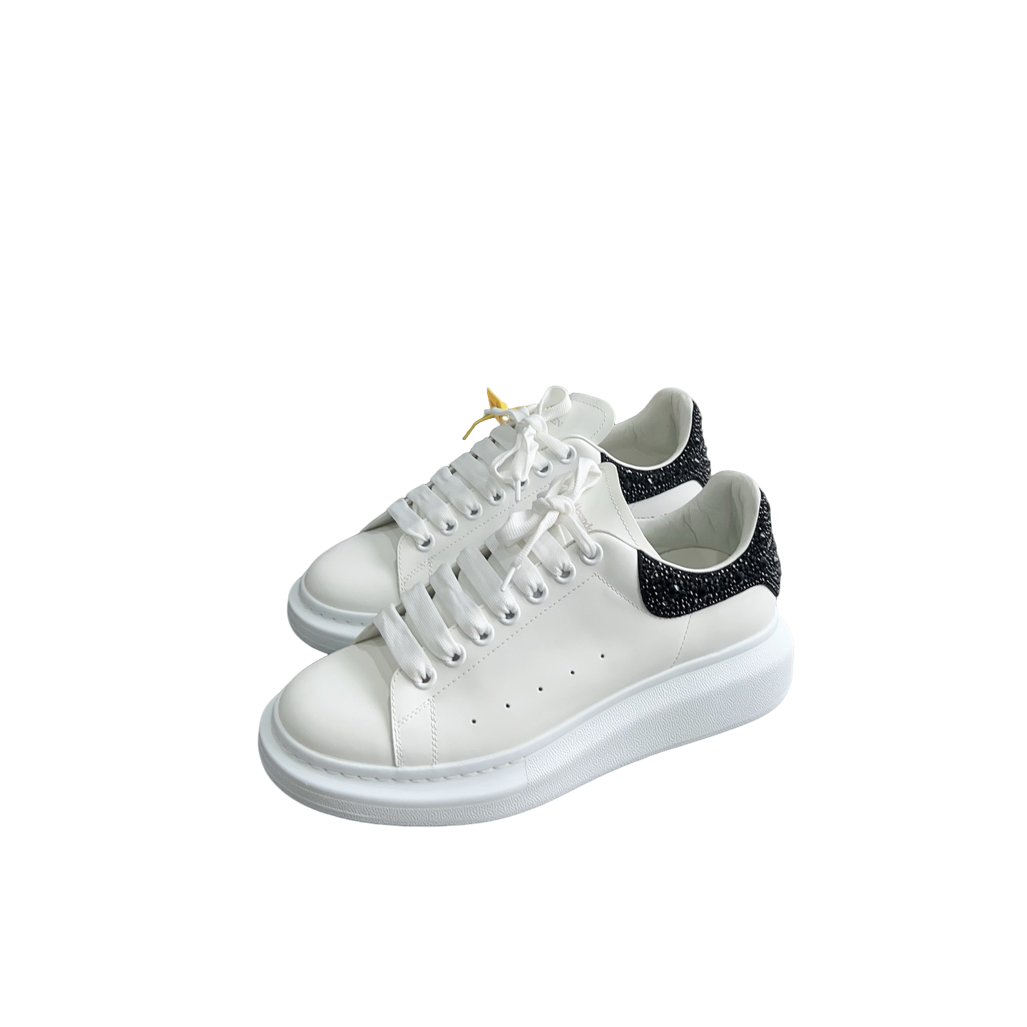 99新 Alexander McQueen/亚历山大·麦昆 黑钻尾 休闲鞋41码us0067