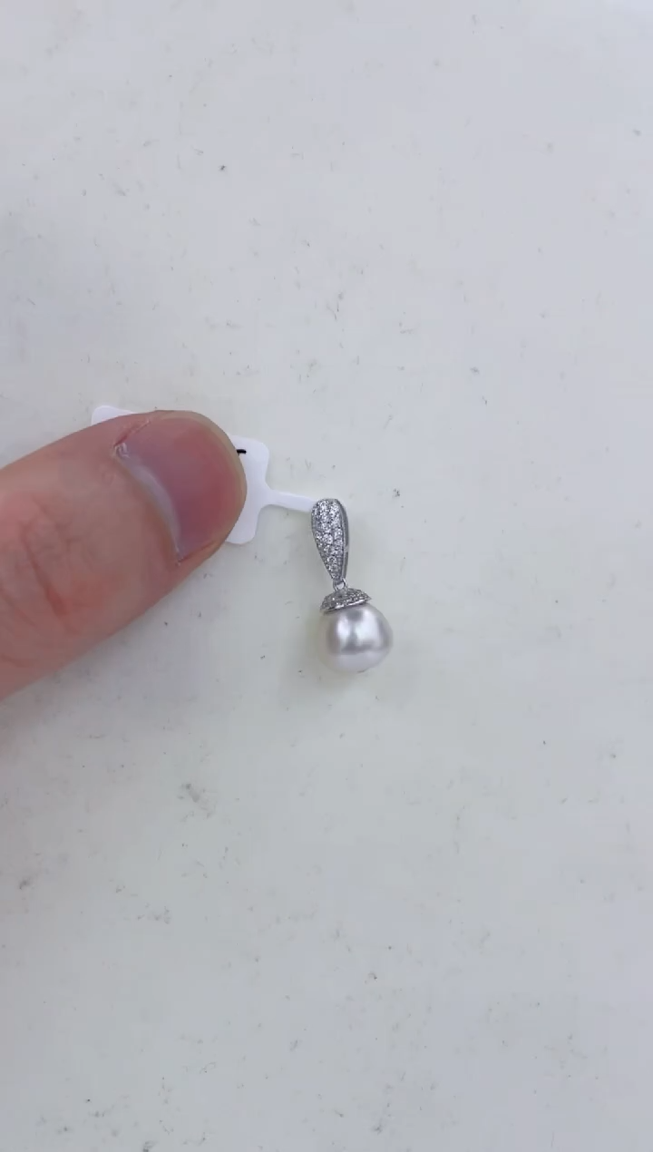 颈饰银S925镶嵌海水珍珠  