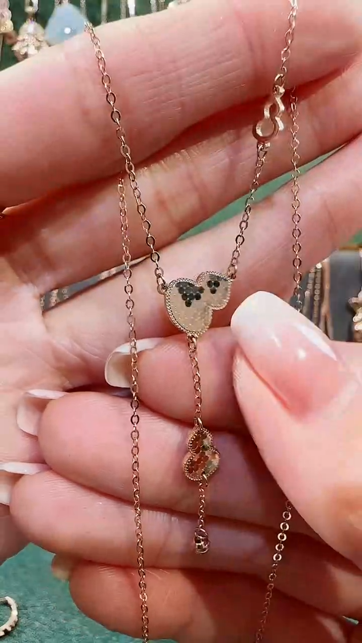 【闪购商品】18K金套链18K金爆闪葫芦套链