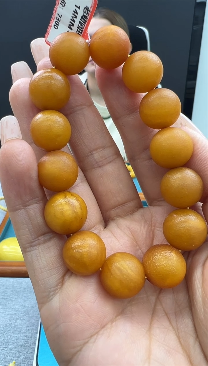 【闪购商品】琥珀手链未镶嵌645秒拍号