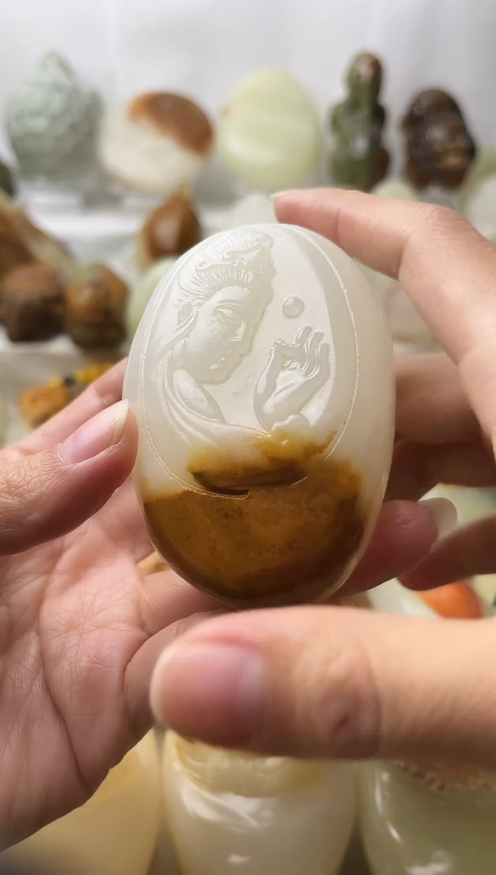 石材古青石棉纹正常不退换观音