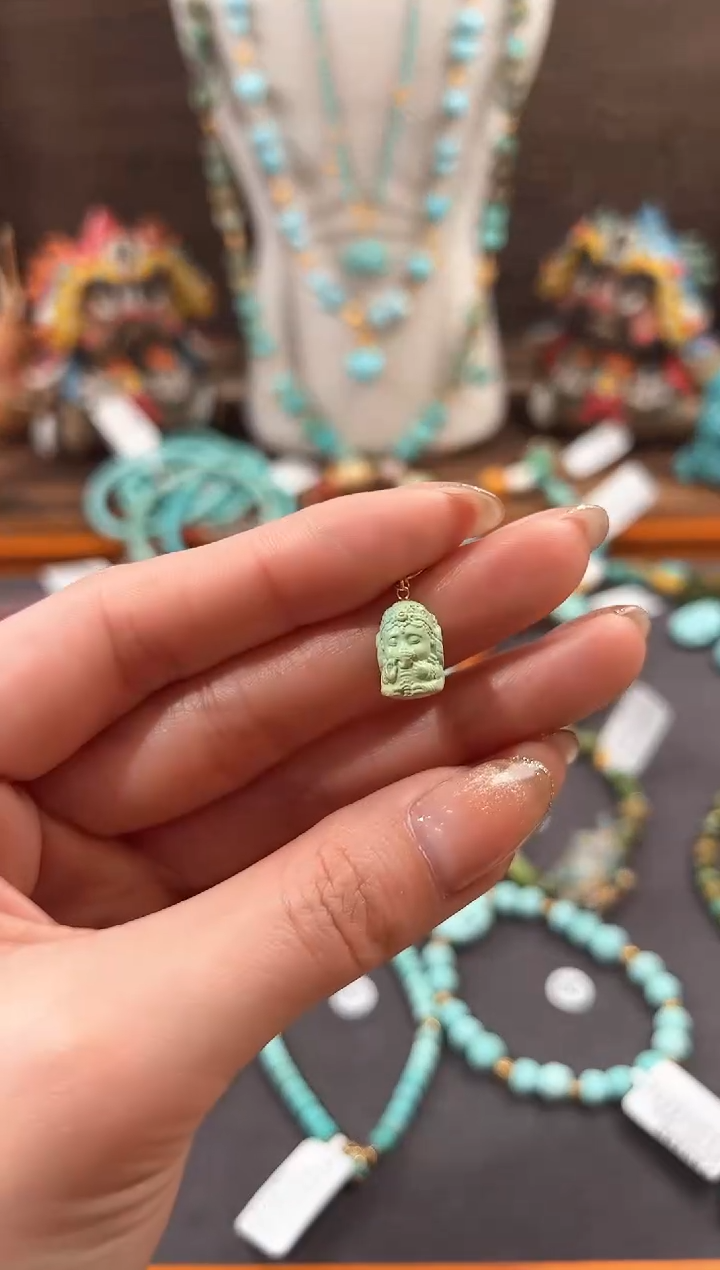 【闪购商品】绿松石提溜18K金镶嵌绿松石提溜