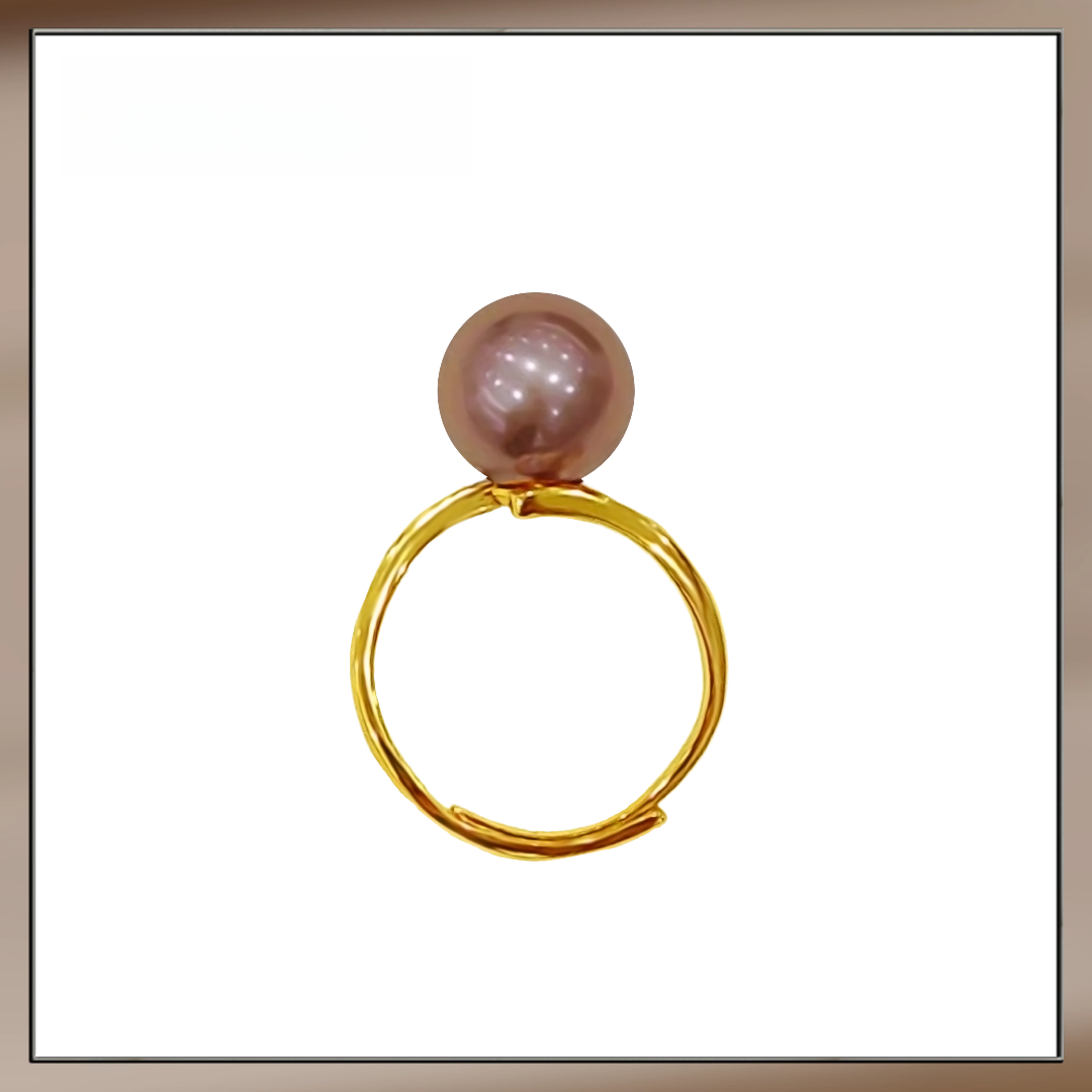 NN S925银/淡水珍珠/紫色珍珠流线戒指10-11MM