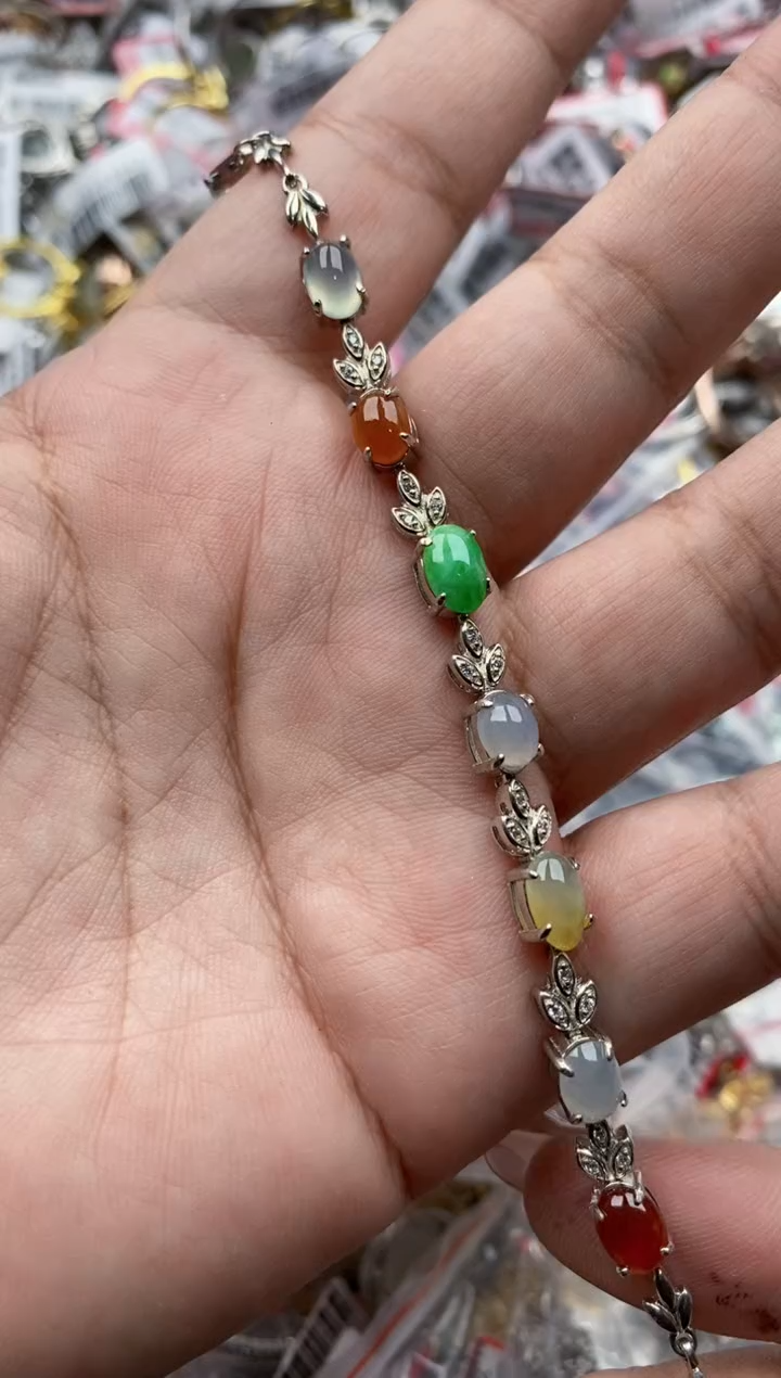 【闪购商品】翡翠戒指银S925镶嵌5555---8