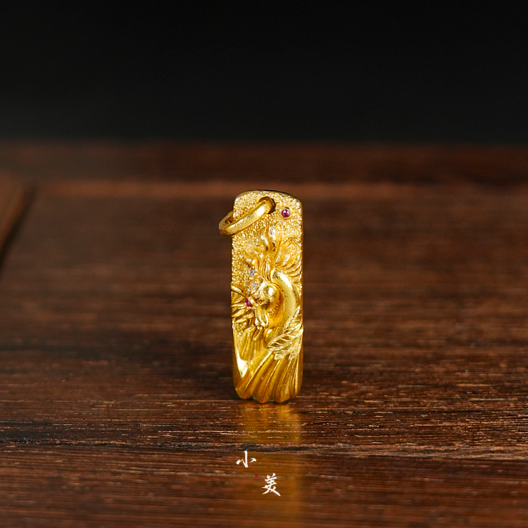 18K金金马吊坠万能扣 G81147