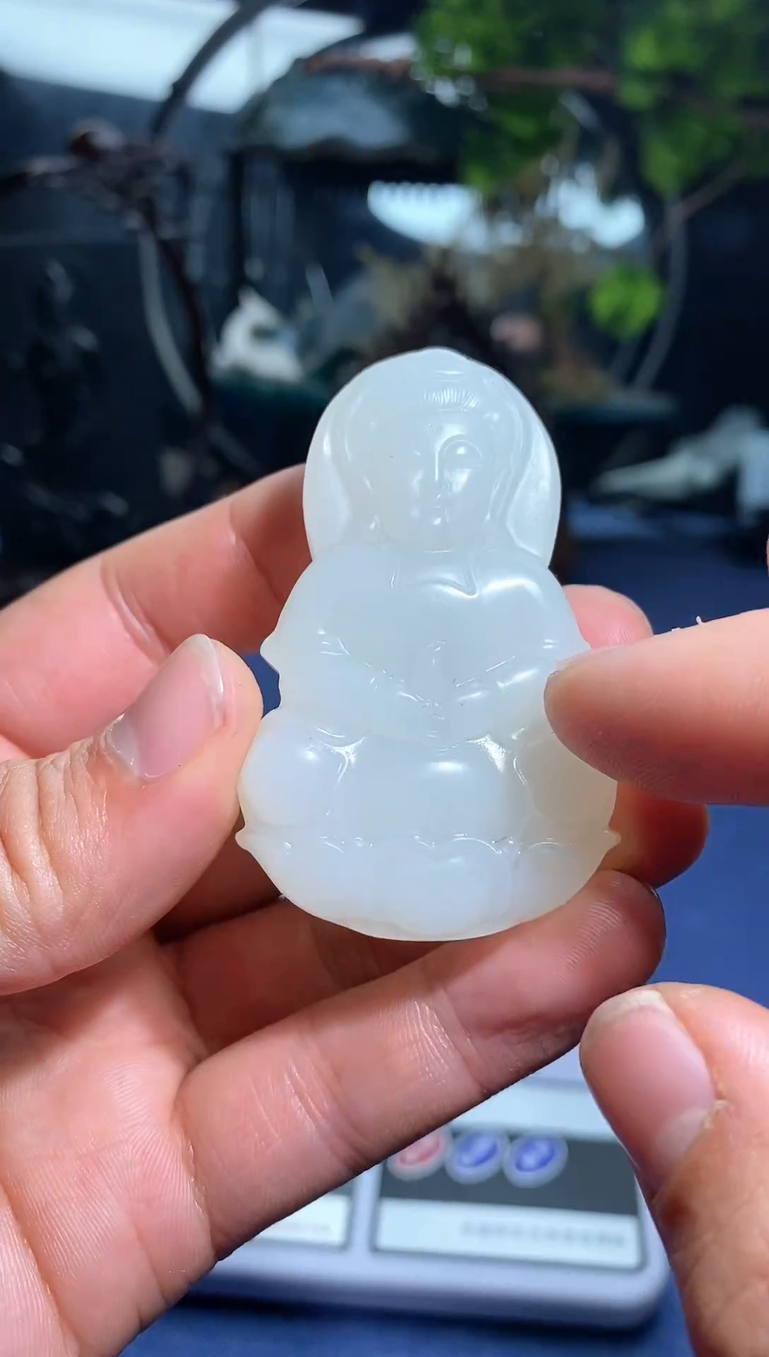 【闪购商品】和田玉颈饰未镶嵌白正装观音