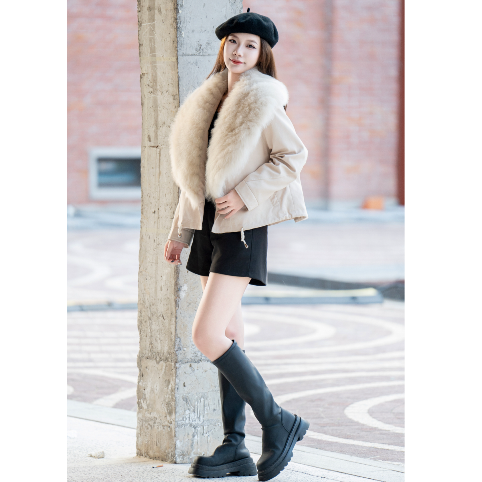 鹅绒服厚款冬季女短款加厚直下摆短外套女装休闲055雪欢飞羽绒服