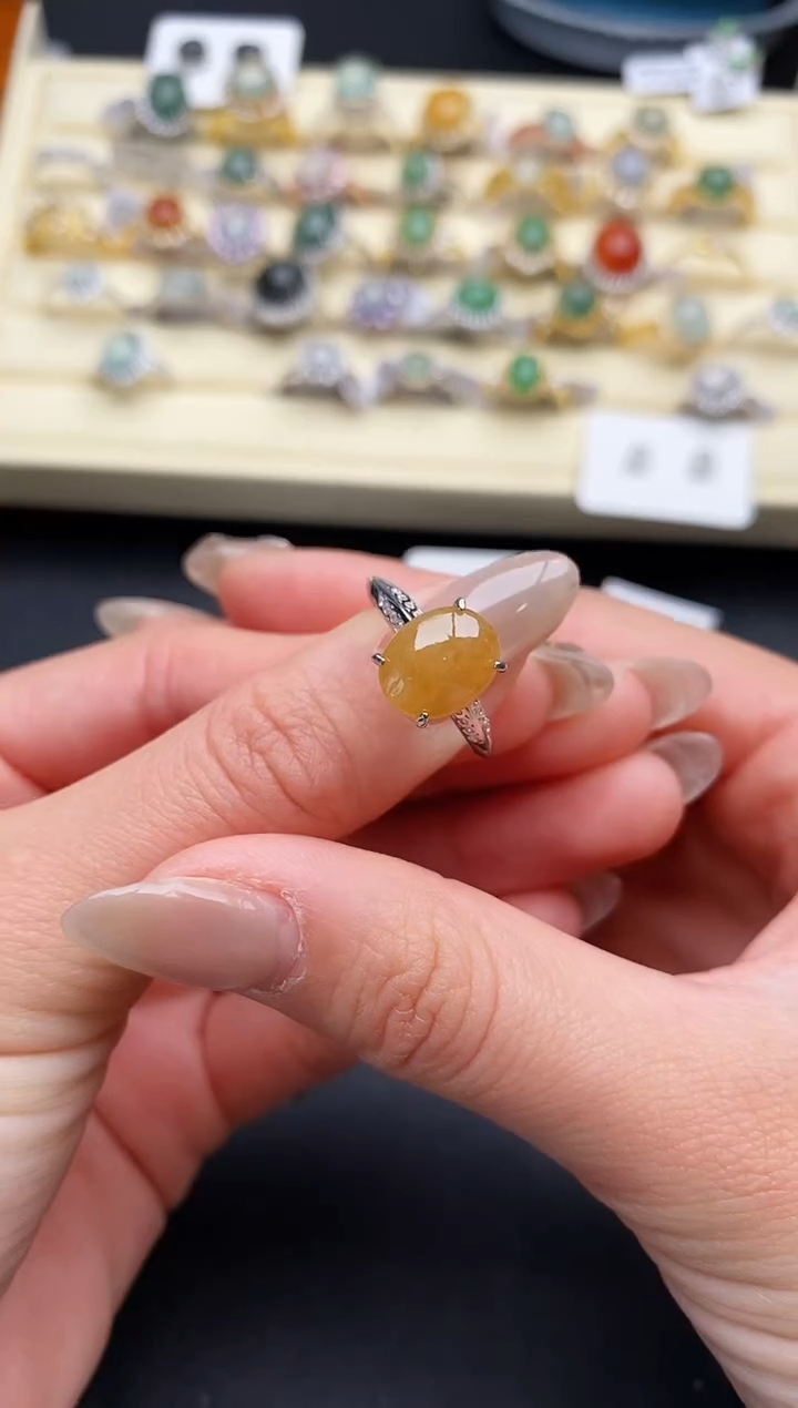 【闪购商品】翡翠戒指银S925镶嵌11111111+3