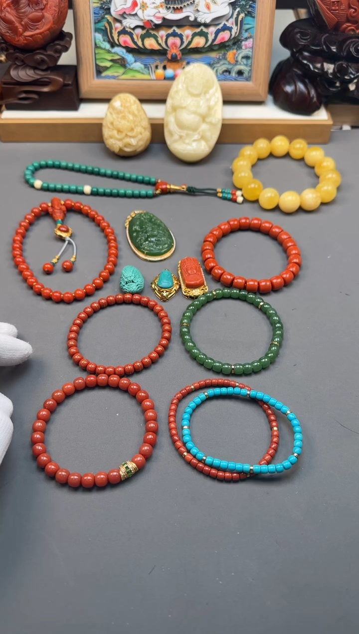 【闪购商品】绿松石配饰配饰18K金镶嵌配饰配饰