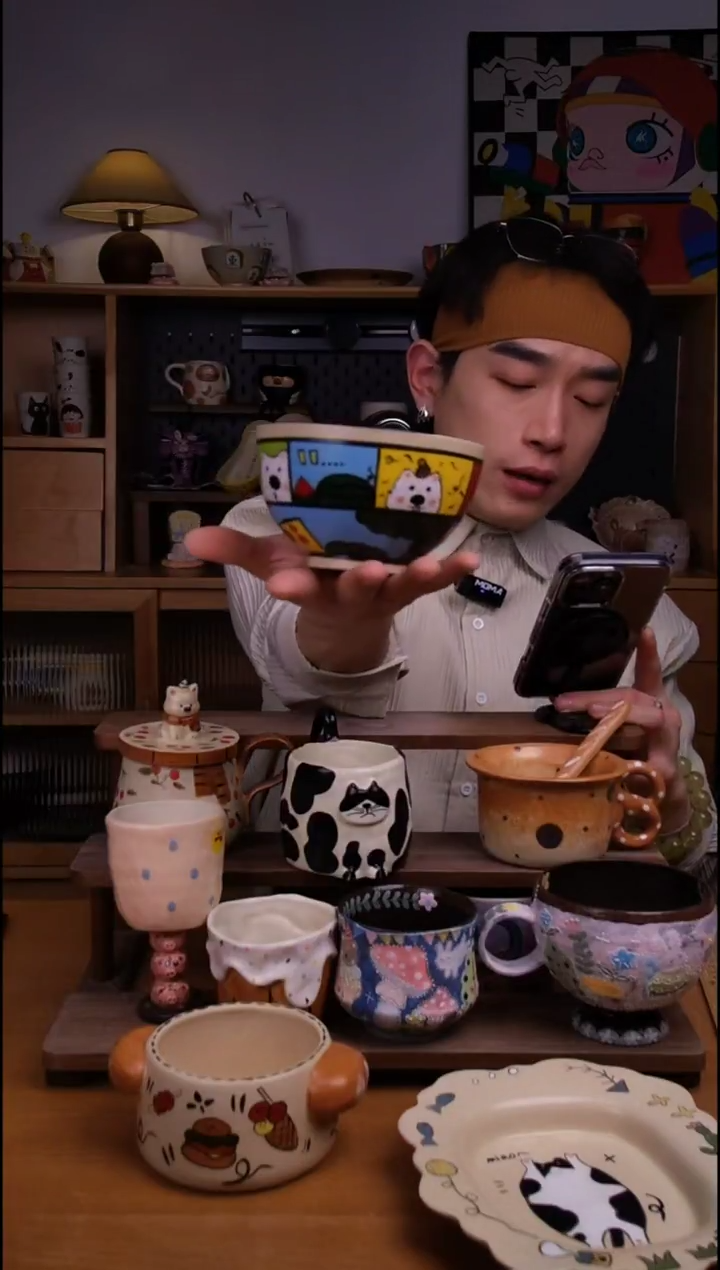 碗陶景德镇可爱设计师款陶瓷