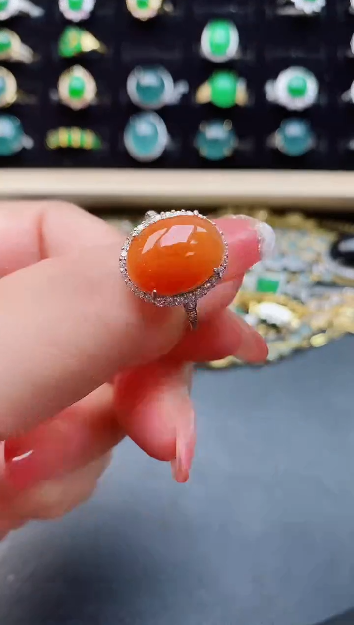 【闪购商品】翡翠戒指银S925镶嵌8558050