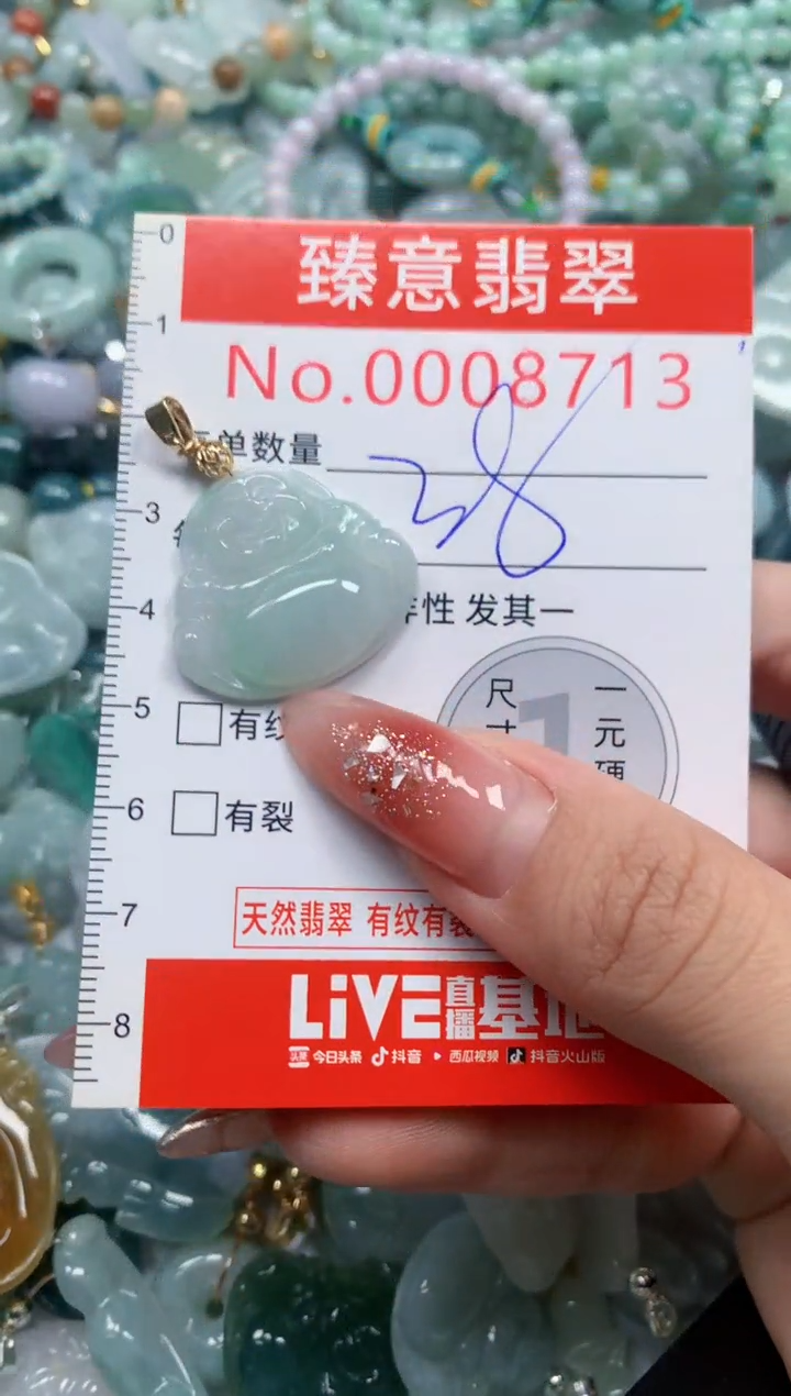 翡翠未镶嵌吊坠(不含链)8713
