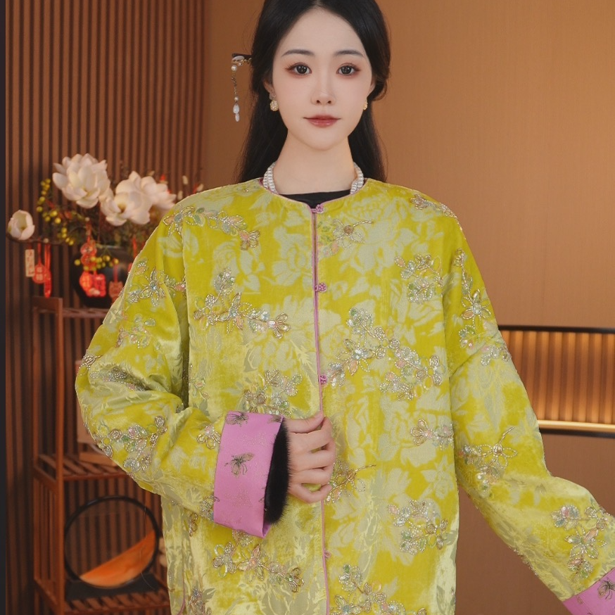 【缇香花镜】精致高级感轻奢重工亮片刺绣外2025C5221-芒果广源仓