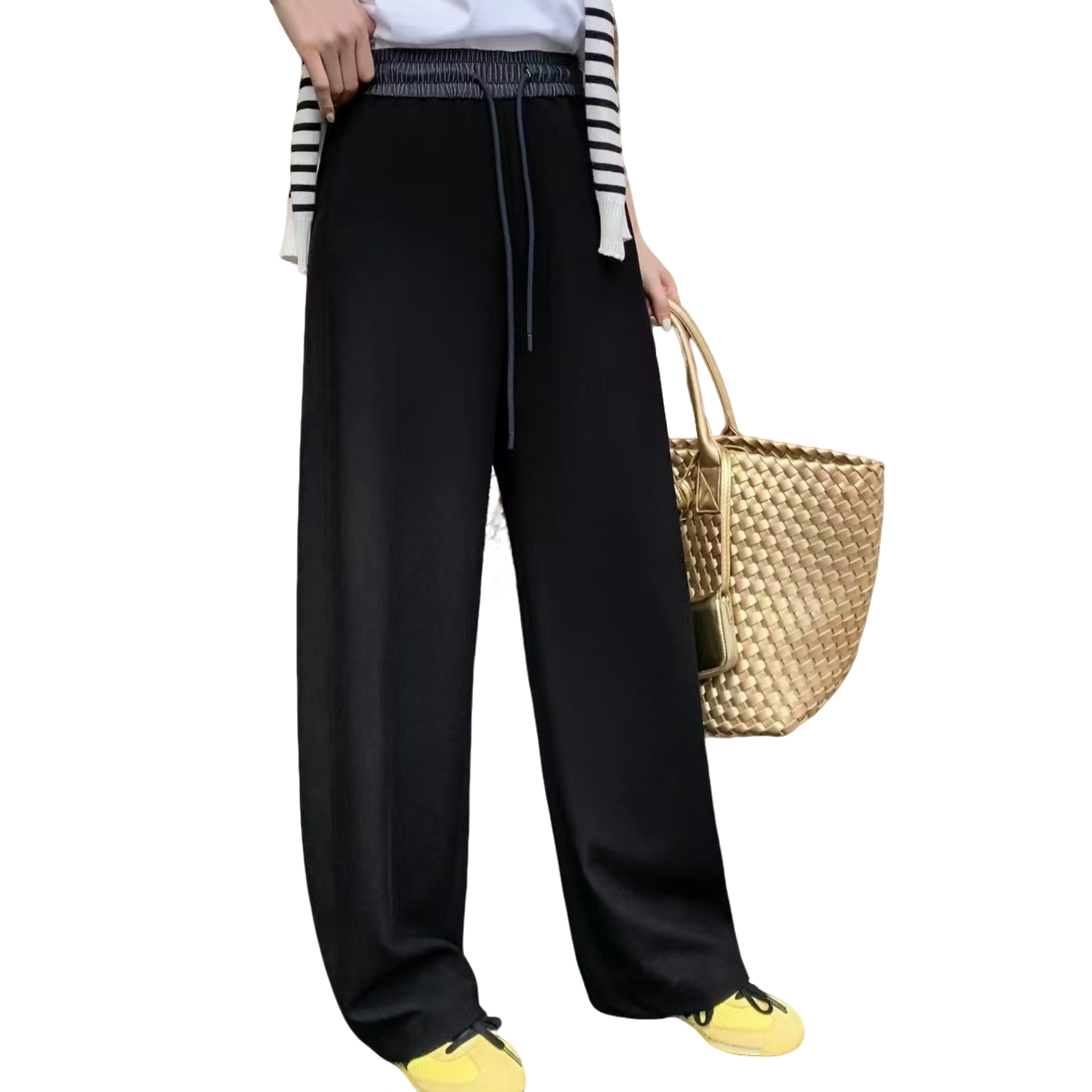 【珊珊服饰】春季新款时尚洋气百搭窄版弯刀裤