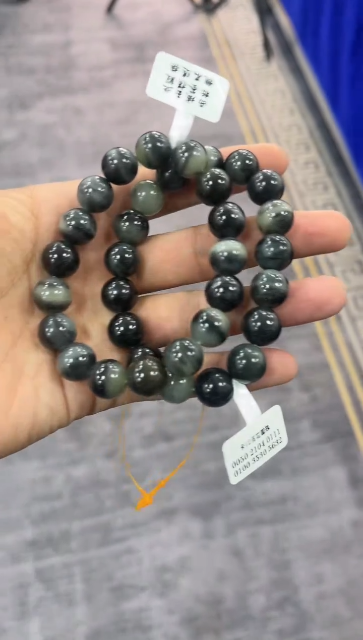 未镶嵌手串和田玉若羌青花手串卡12微色差 多样性发其一