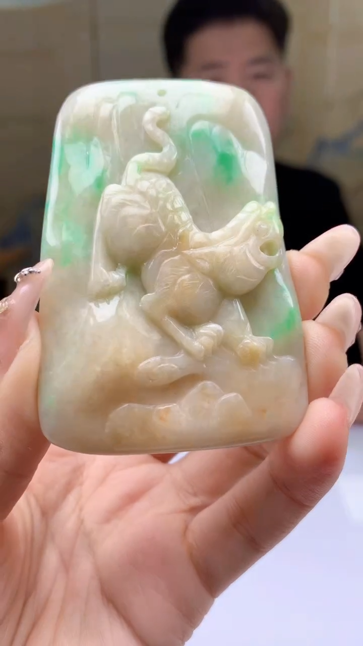 【闪购商品】定制翡翠未镶嵌4917ty-毛货挂件89