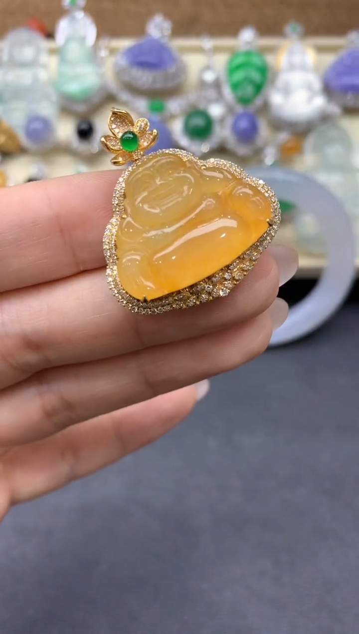 【闪购商品】翡翠颈饰18K金镶嵌469-中国好珍宝