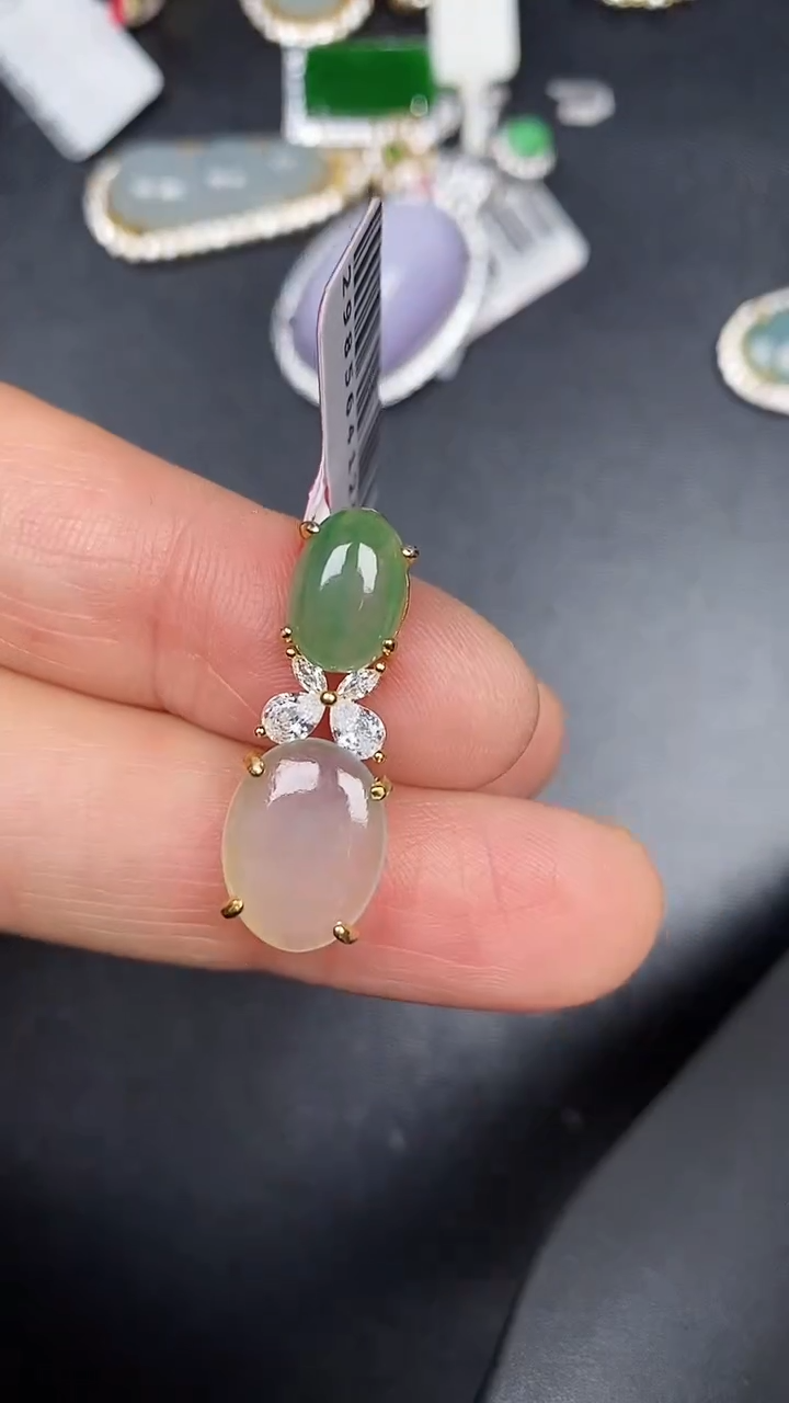 银S925镶嵌戒指翡翠3250