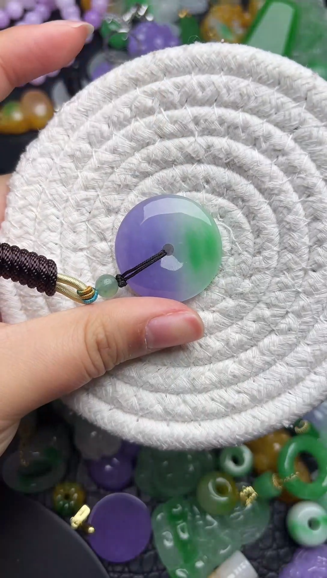 颈饰未镶嵌翡翠缅甸翡翠吊坠