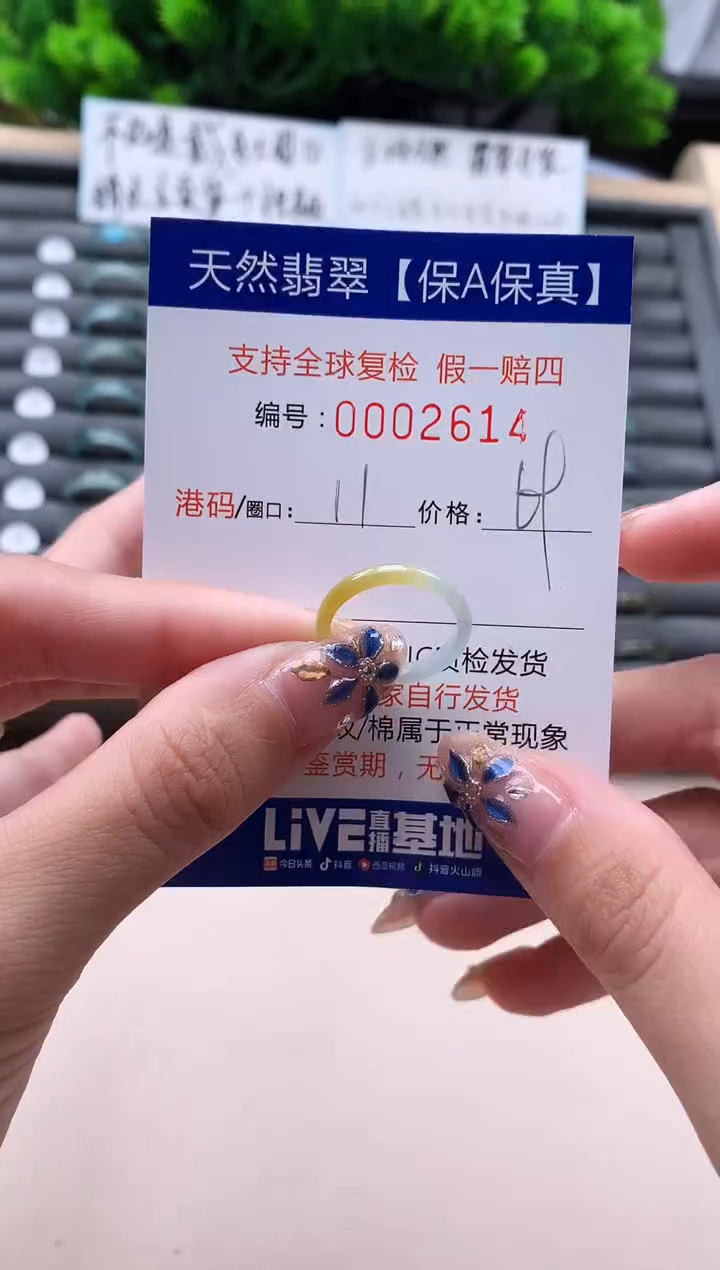 未镶嵌戒指翡翠天然  2614