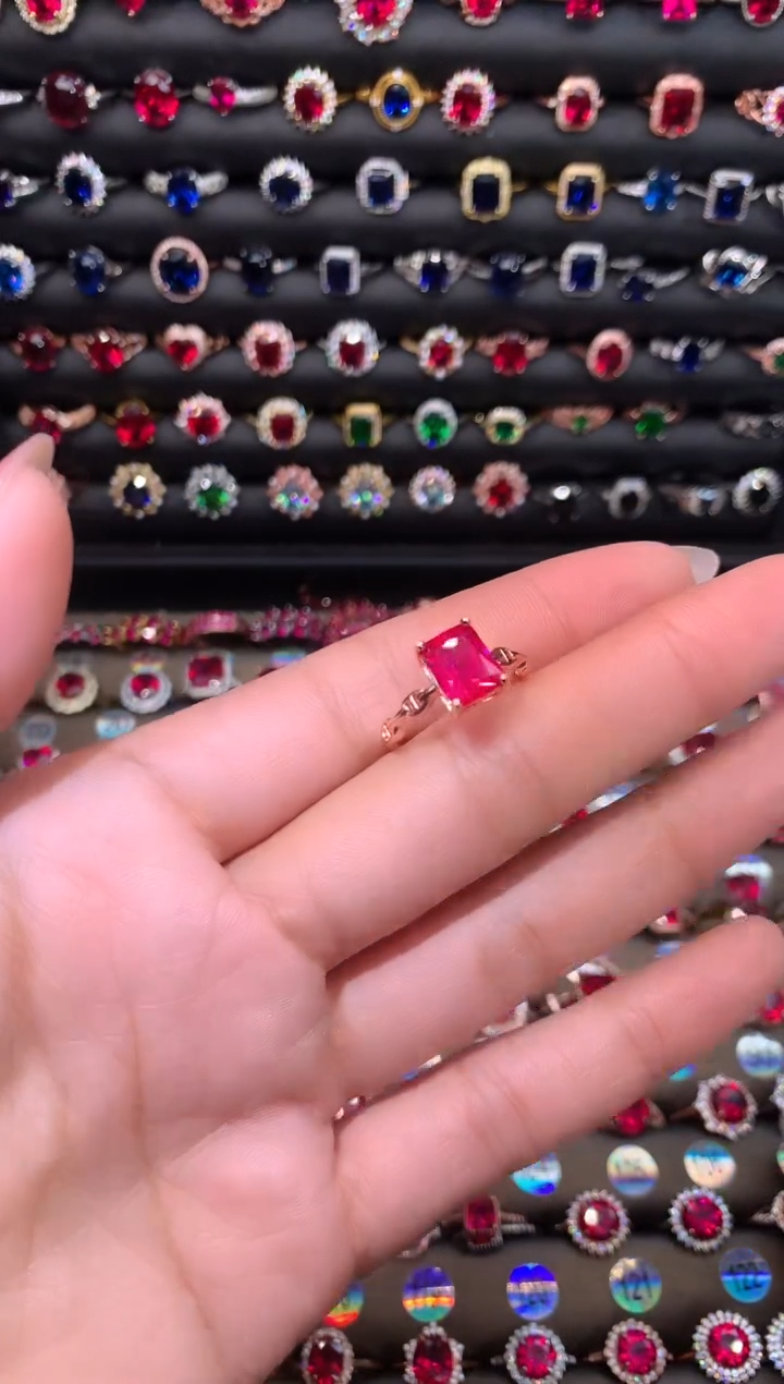 【闪购商品】红宝石戒指银S925镶嵌79