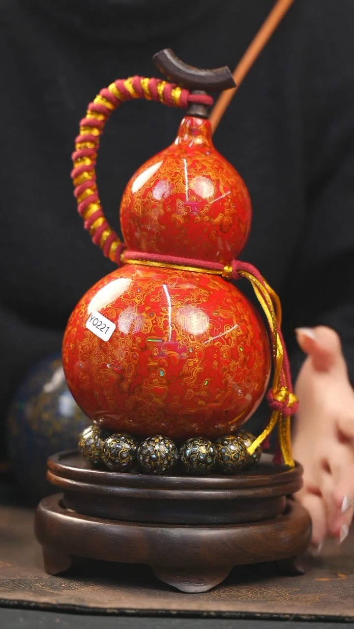 【闪购商品】YO221漆艺酒葫芦不包手串及旋转底座